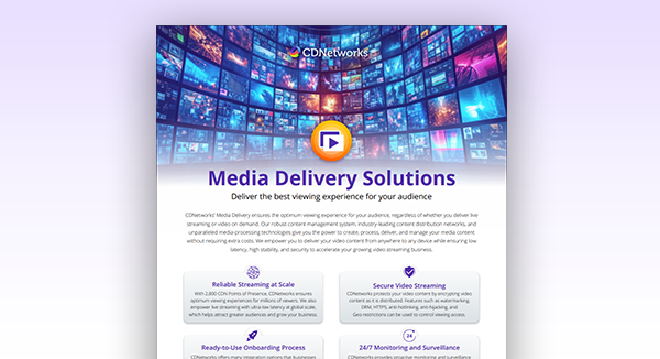 Media Delivery Brochure - CDNetworks