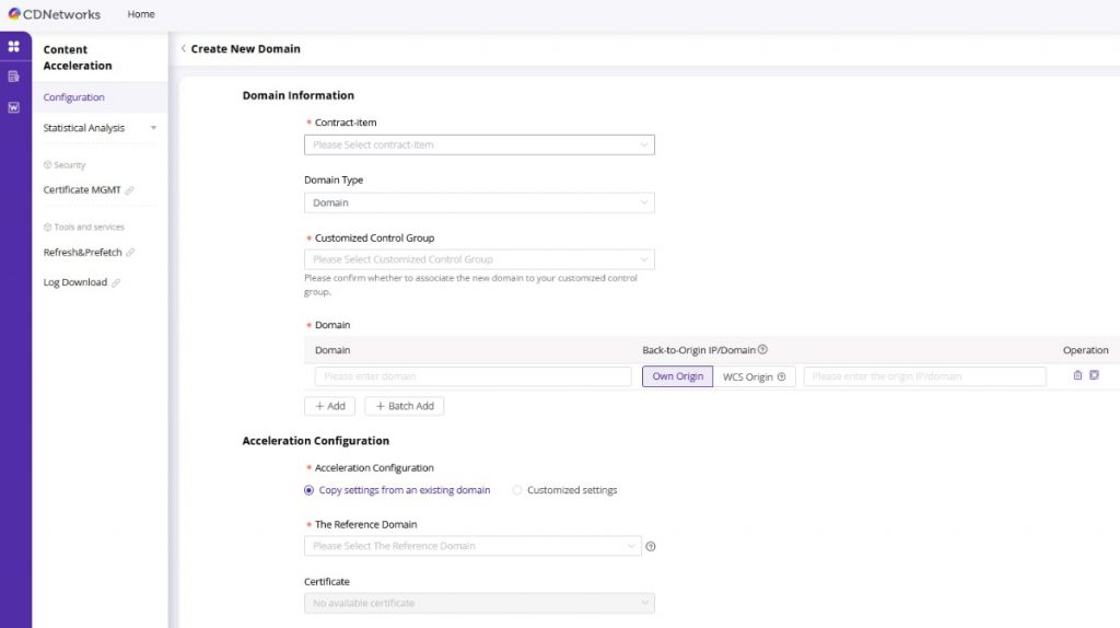 CDNetworks CDN Configuration