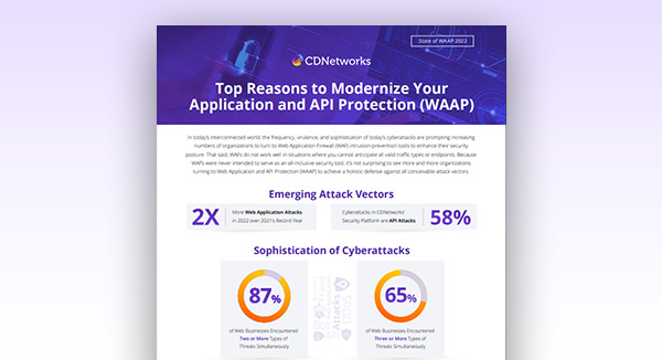 Top reasons to modernize your application and API protection Thumbnail- CDNetworks