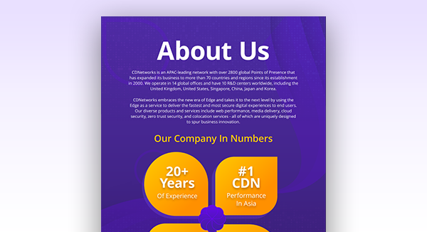 Company Brochure - CDNetworks