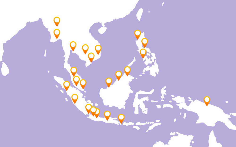 Region Map South East Asia Zoomed