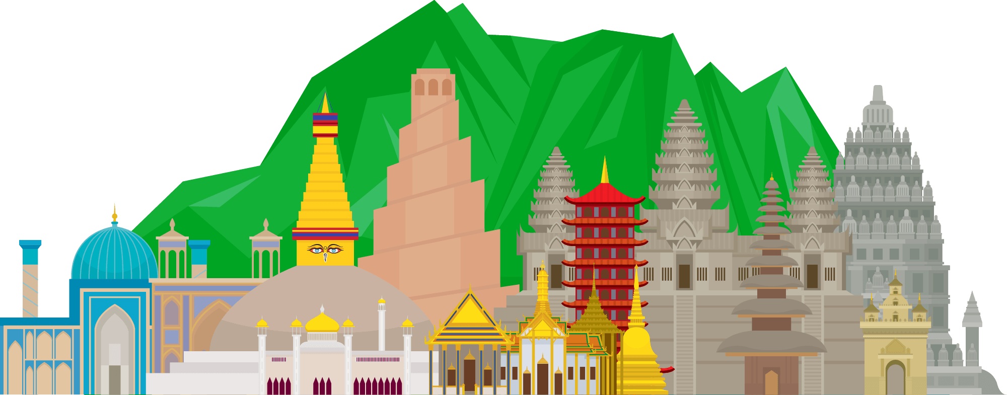 Landmarks from across South East Asia