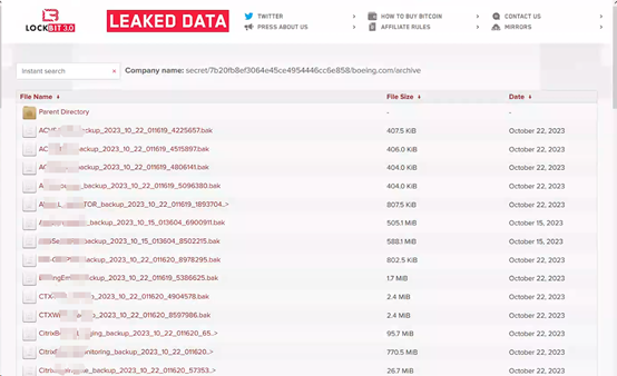 LockBit Publicly Leaked Stolen Data