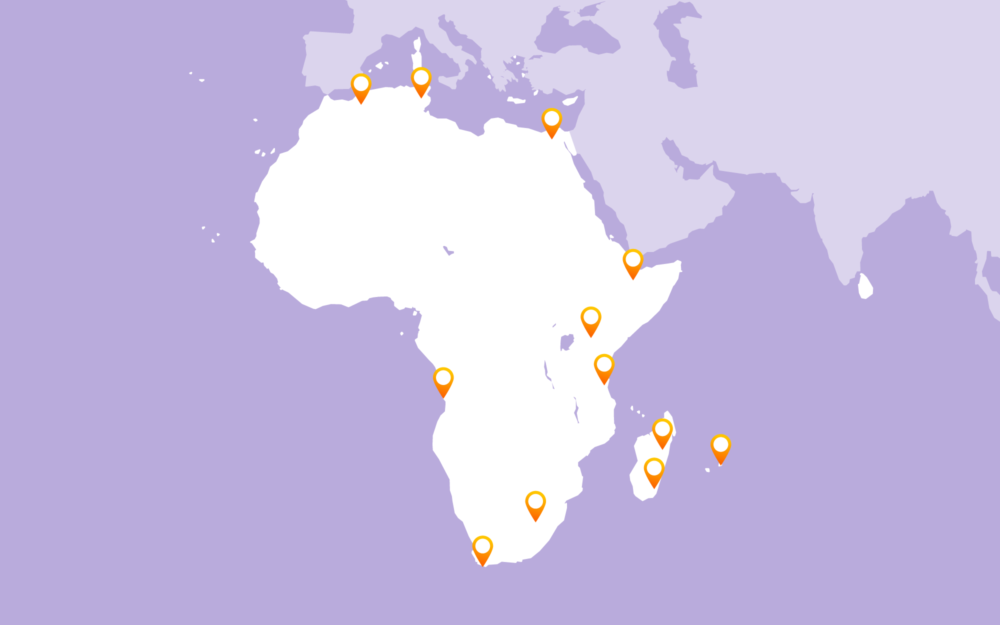 Region Map Africa Zoomed